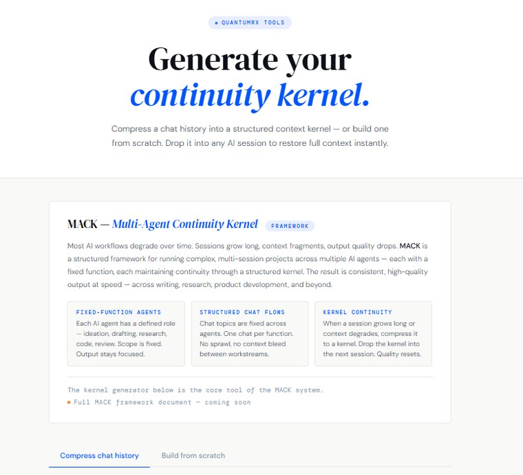 Kernel Generator interface preview